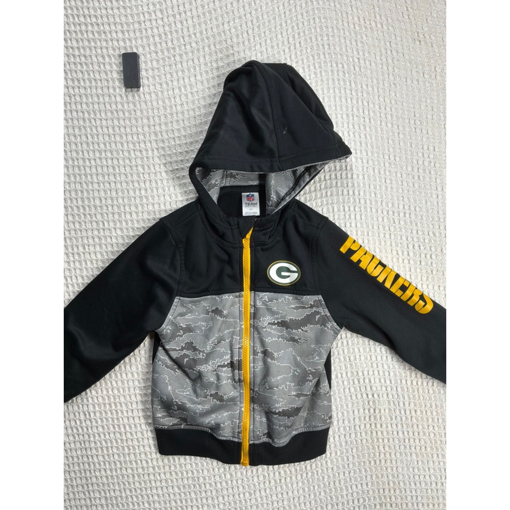 Gorpcore Toddler NFL Team Apparel Packers Zip Hoodie 4T Black Camo